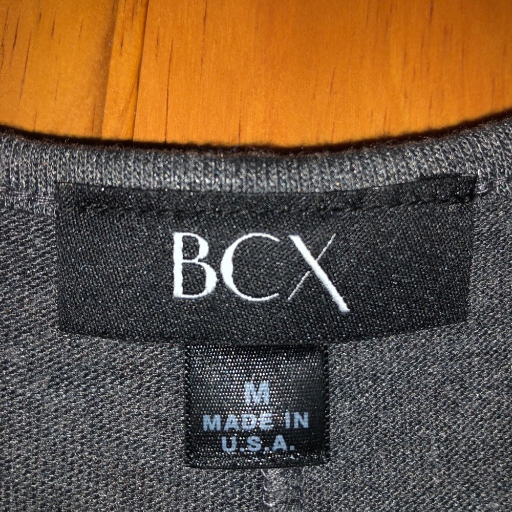 Grey and black short sleeve top